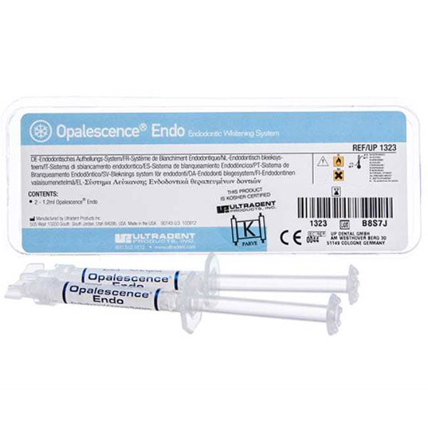 Ultradent 1323 Opalescence Endo Endodontic Whitening System 2/Pk 1.2 mL EXP Aug 2023 Ultradent 1323 Opalescence Endo Endodontic Whitening System 2/Pk 1.2 mL EXP Aug 2023